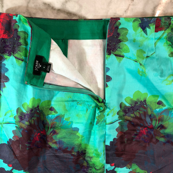 J. Crew Printed Cotton Sateen Mini Skirt - Picture 2 of 8